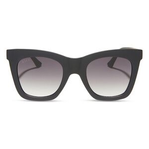 DIFF 50mm Talia Square Sunglasses Black